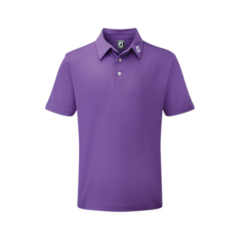 Polo uni en piqué extensible