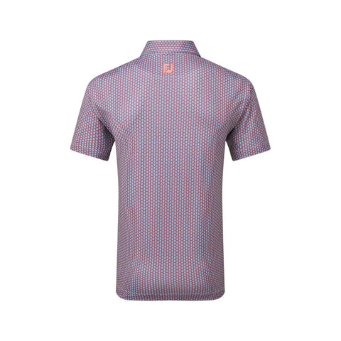 Polo en fil d'Écosse à motif coquillages et foulard