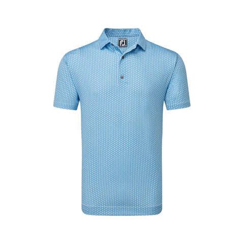 Polo en fil d'Écosse à motif coquillages et foulard