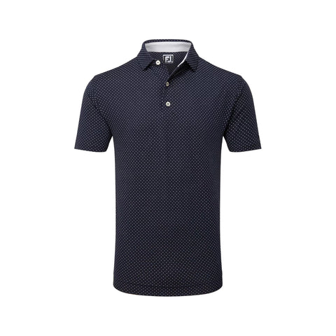 Polo en fil d'Écosse extensible à pois