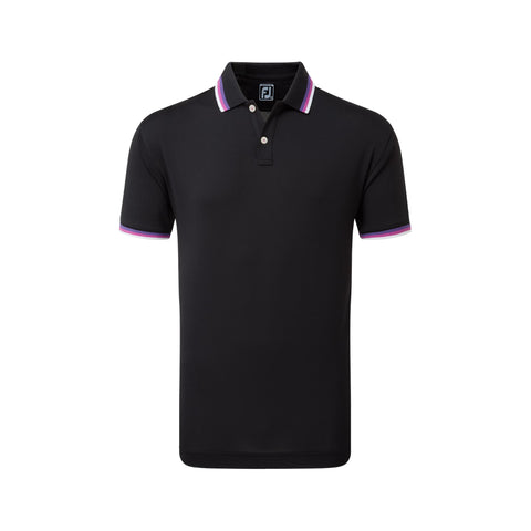 Polo uni avec bordure piqué