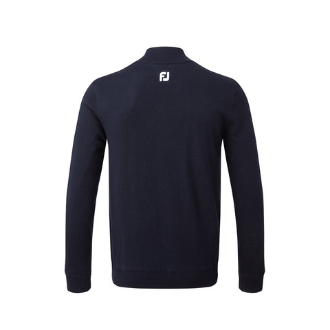 Gefütterter Pullover aus Wollmischung mit halbem Reißverschluss