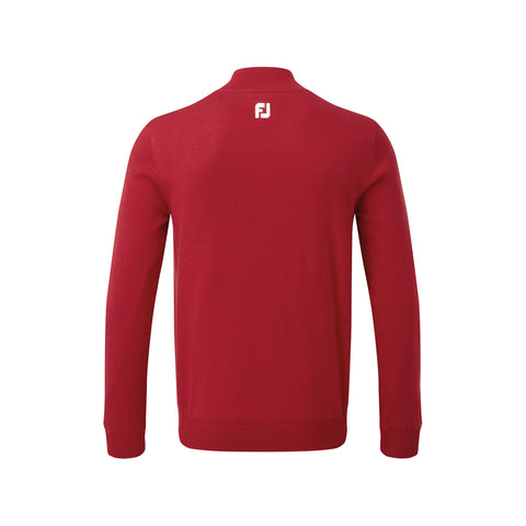 Gefütterter Pullover aus Wollmischung mit halbem Reißverschluss