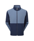 Chaqueta azul y azul marino sobre fondo blanco