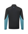 Black and teal men's long-sleeve golf jacket
