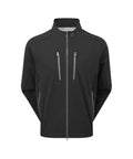 Black men's full-zip golf jacket with chest pockets