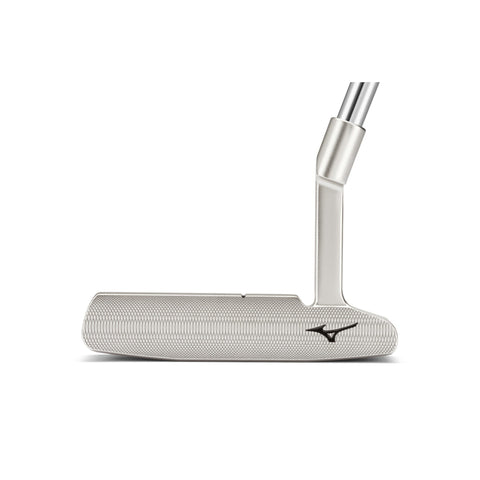 Mizuno Golf M.Craft Kyoto P Grey putter with silver finish and ergonomic grip, designed for precise putting on the green.