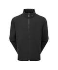 Chaqueta negra sobre fondo blanco