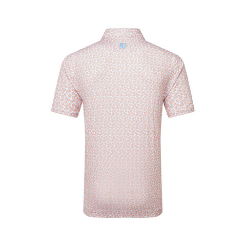 Floral Sketch Print Lisle Polo