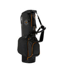 McLaren Golf x Vessel Lux stand golf bag with multiple compartments, padded shoulder strap, and McLaren branding for stylish carrying.