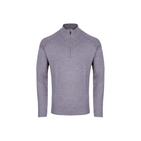 Kjus Kulm Half-Zip midlayer in steel grey fabric, featuring a half-zip front and comfortable fit for outdoor activities.