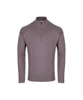 Kjus Kulm Half-Zip midlayer in taupe, featuring a half-zip collar and sleek, comfortable design for outdoor activities.