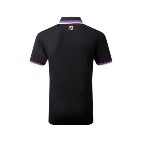 Polo uni avec bordure piqué
