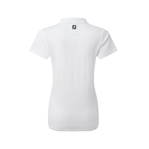 Einfarbiges Damen-Poloshirt aus Stretch-Piqué