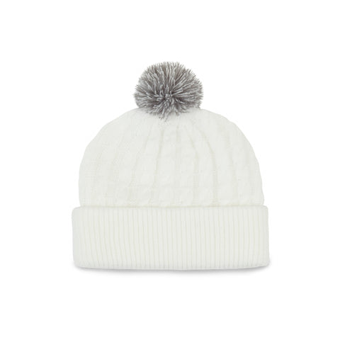 Cable Knit Pom Pom